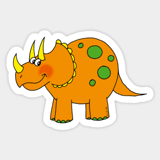 funny triceratops dinosaur Sticker